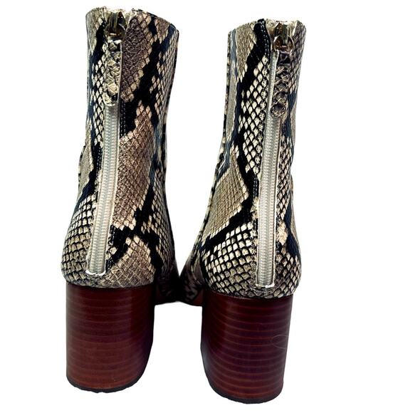 J. Crew Snakeprint Maya Boot with Stacked Heel 8.5 - Picture 8 of 14